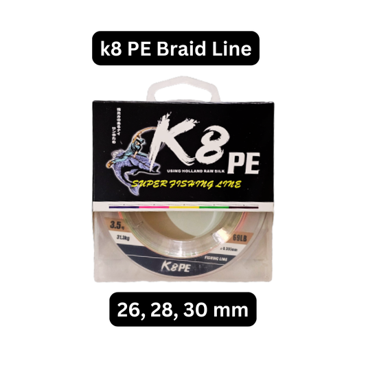 k8 pe braid line